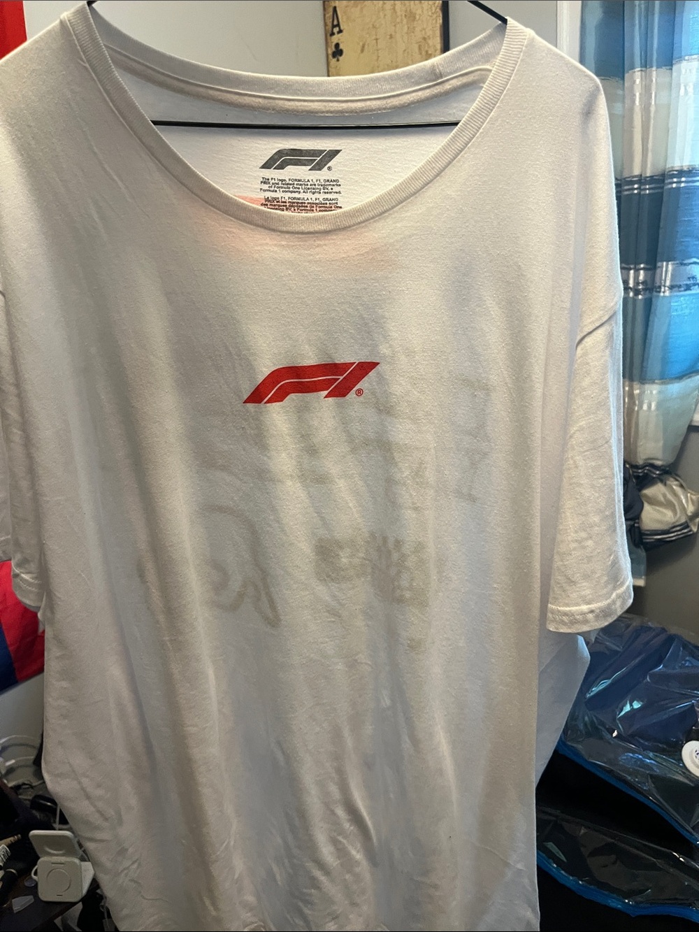 F1 Logo Men's White Graphic Tee